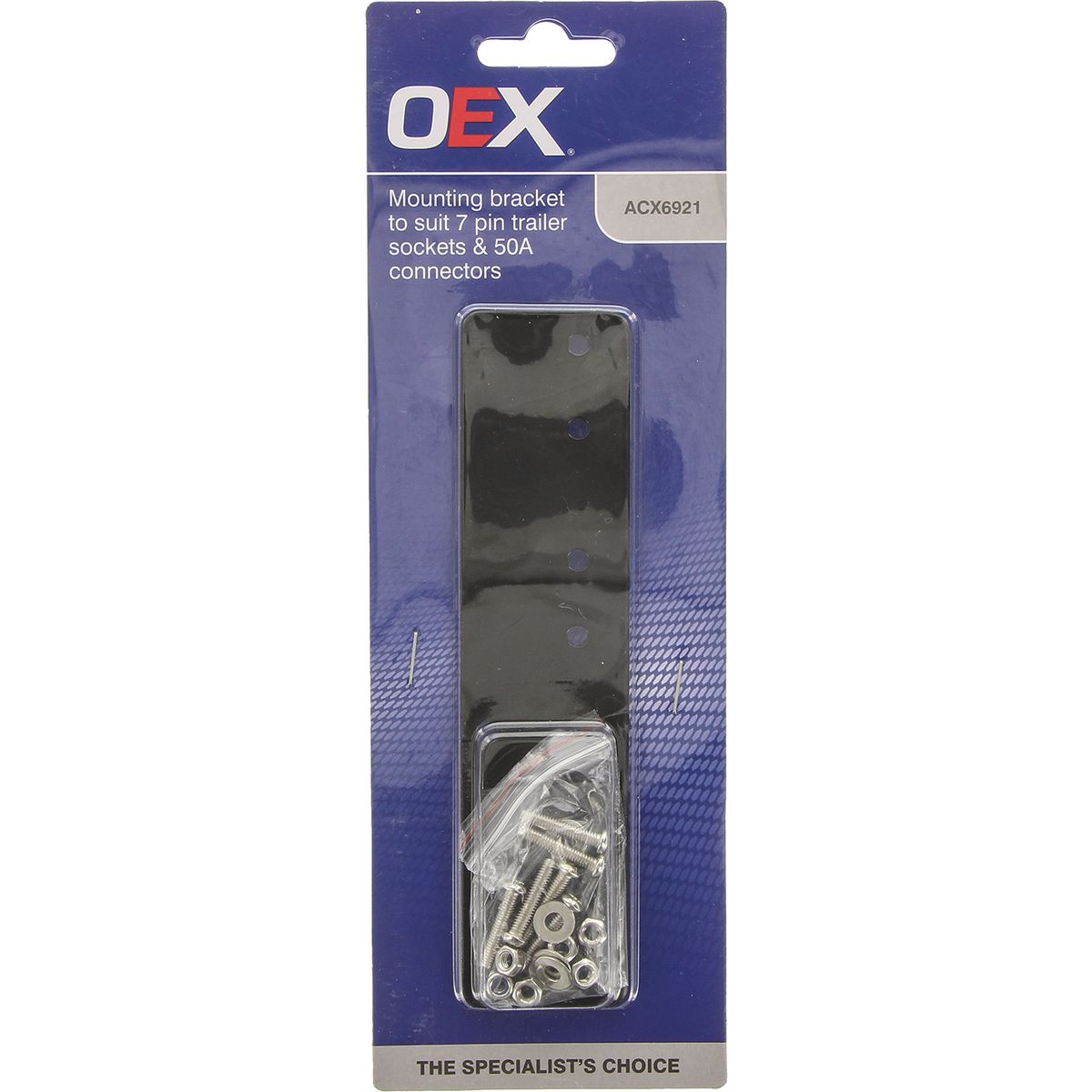 OEX Mounting Plate fits 7 Pin Flat Trailer Socket And 50A Anderson Connector ACX6921
