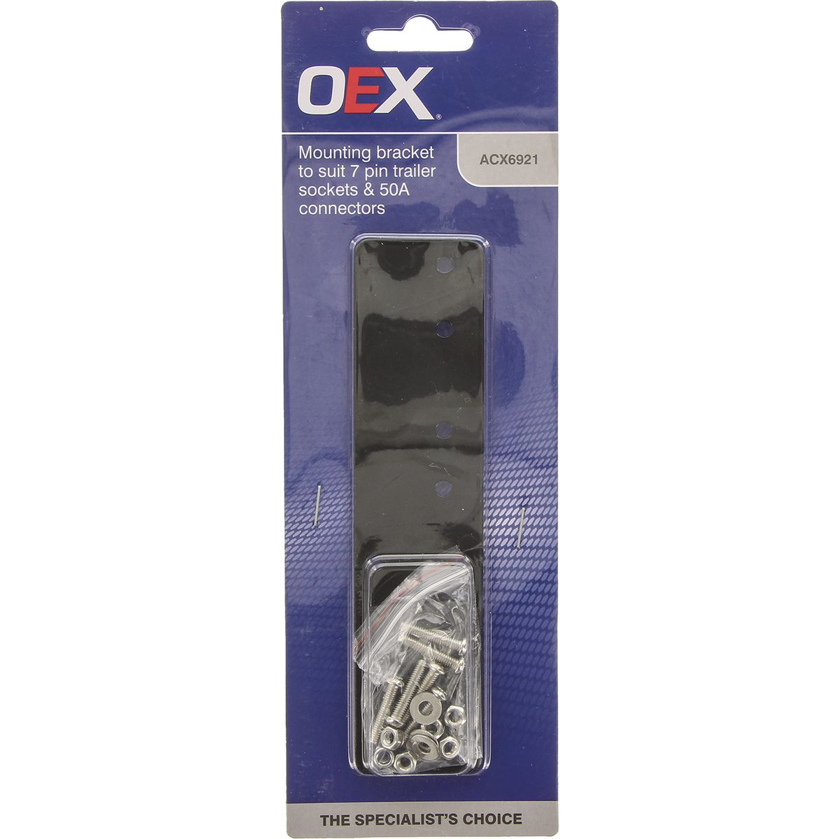 OEX Mounting Plate fits 7 Pin Flat Trailer Socket And 50A Anderson Connector ACX6921