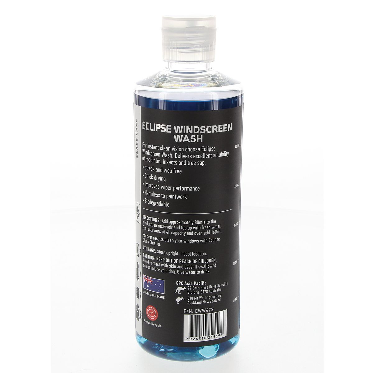 Eclipse Windscreen Wash 473ml EWW473