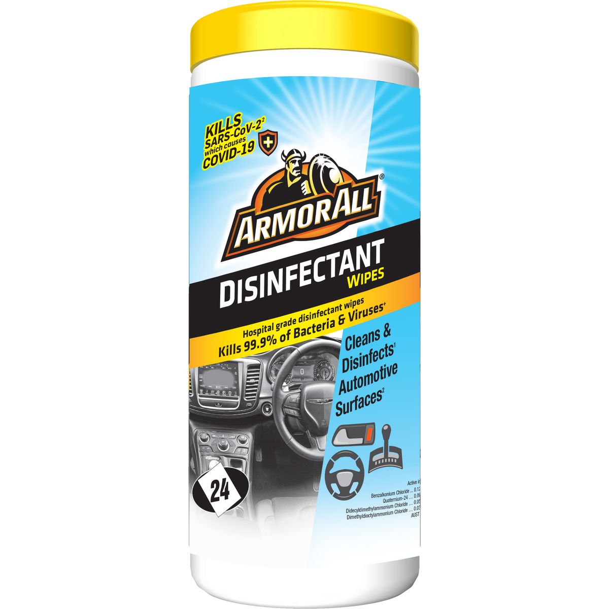 Armor All Disinfectant Wipes Tub 24pk E303675900