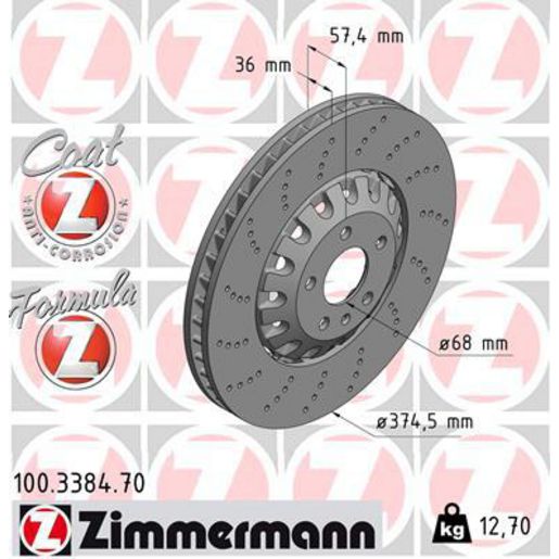 Zimmermann Formula Z Brake Rotor Single 375mm Front 100.3384.70