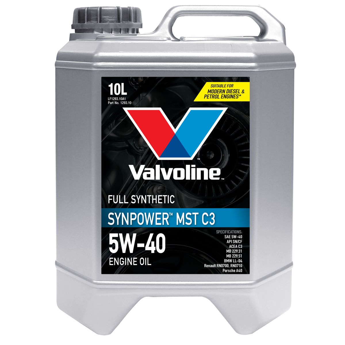 Valvoline Full Synthetic SynPower MST Engine Oil 5W-40 10L 1293.1
