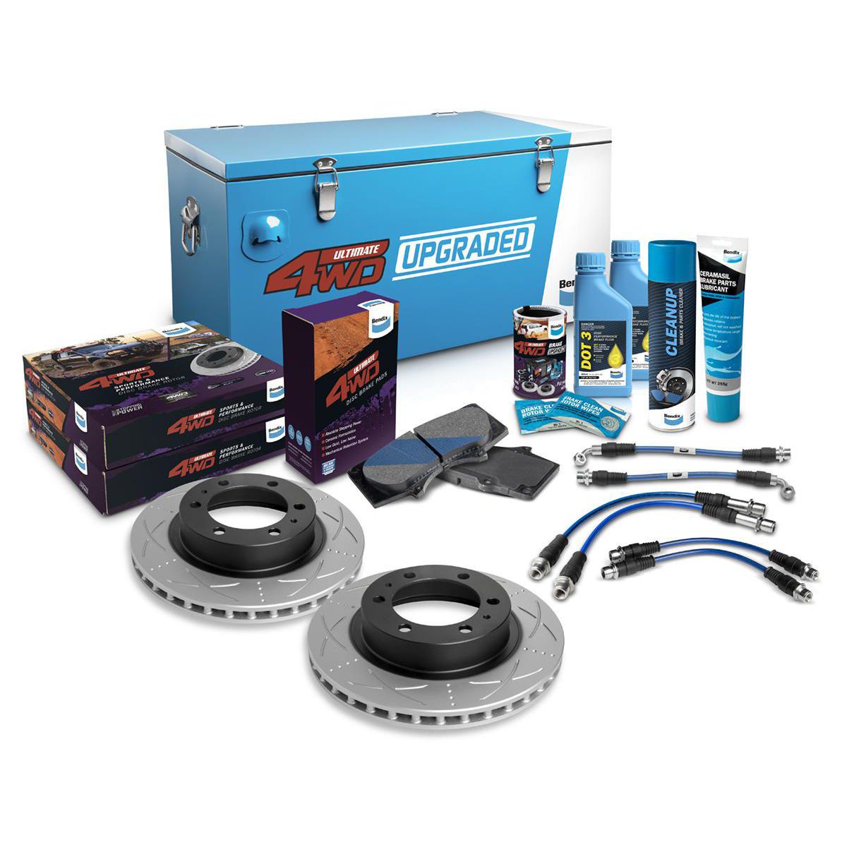 Bendix Ultimate 4x4 Brake Upgrade Kit (Suits 2" Lift) U4WD-BUK80+2