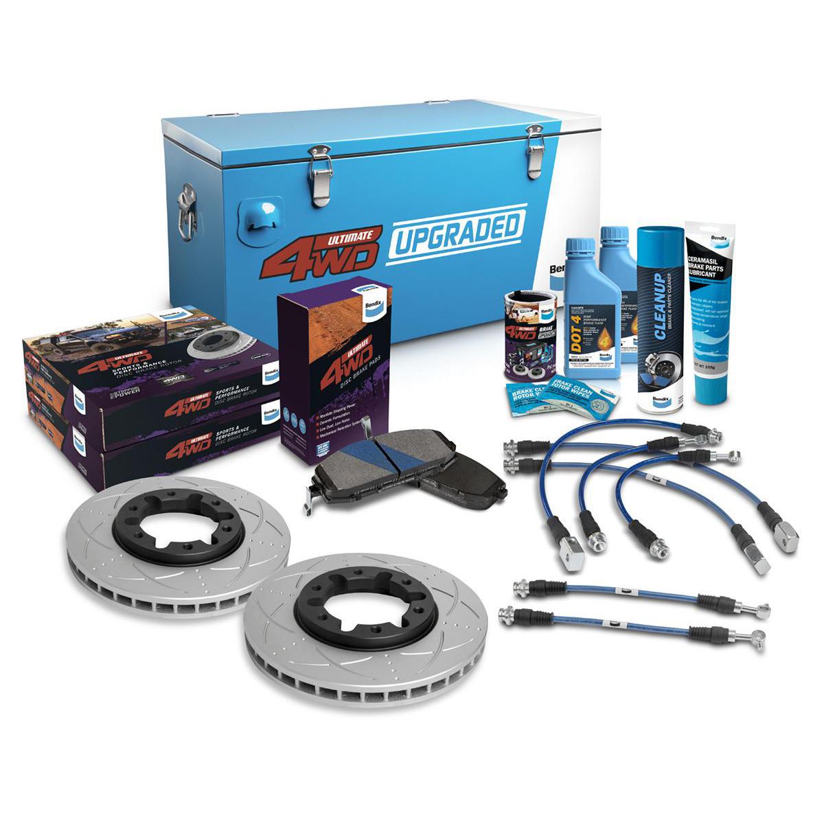 Bendix Ultimate 4x4 Brake Upgrade Kit (Suits 4" Lift) U4WD-BUK62+4