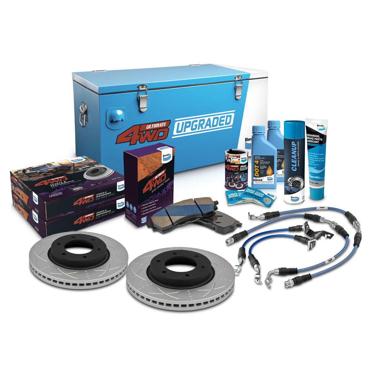 Bendix Ultimate 4x4 Brake Upgrade Kit (Suits 2" Lift) U4WD-BUK77+2