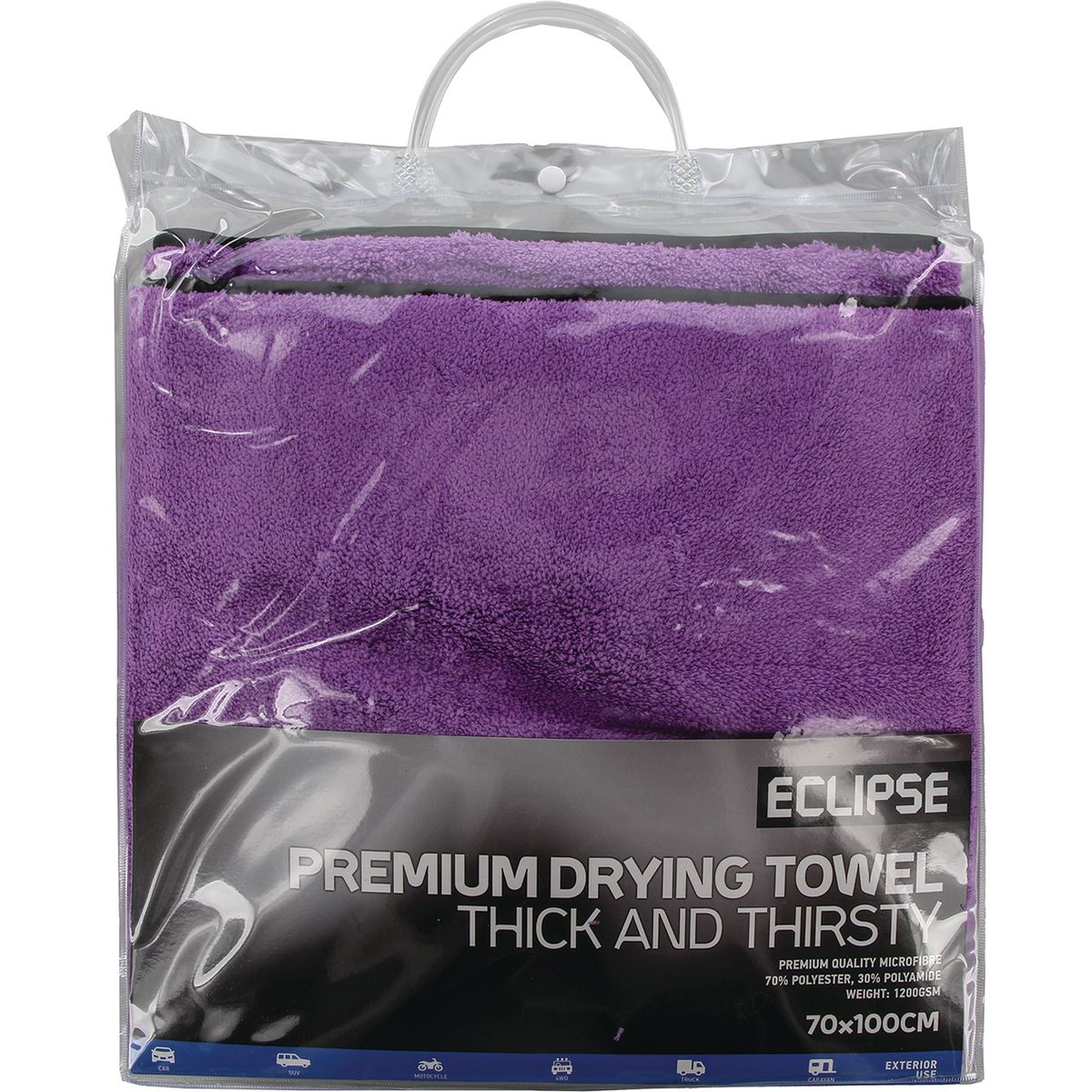 Eclipse Thick And Thirsty Drying Towel Purple EPDT100