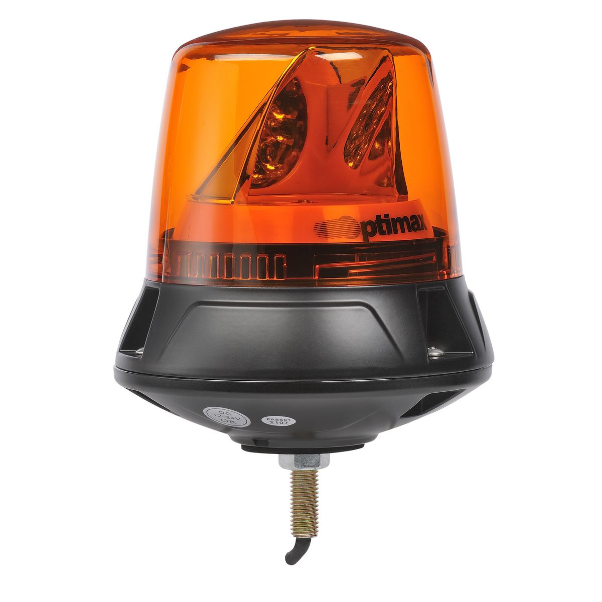 Narva Optimax LED Rotating Beacon Amber Single Bolt Mounted 85662A