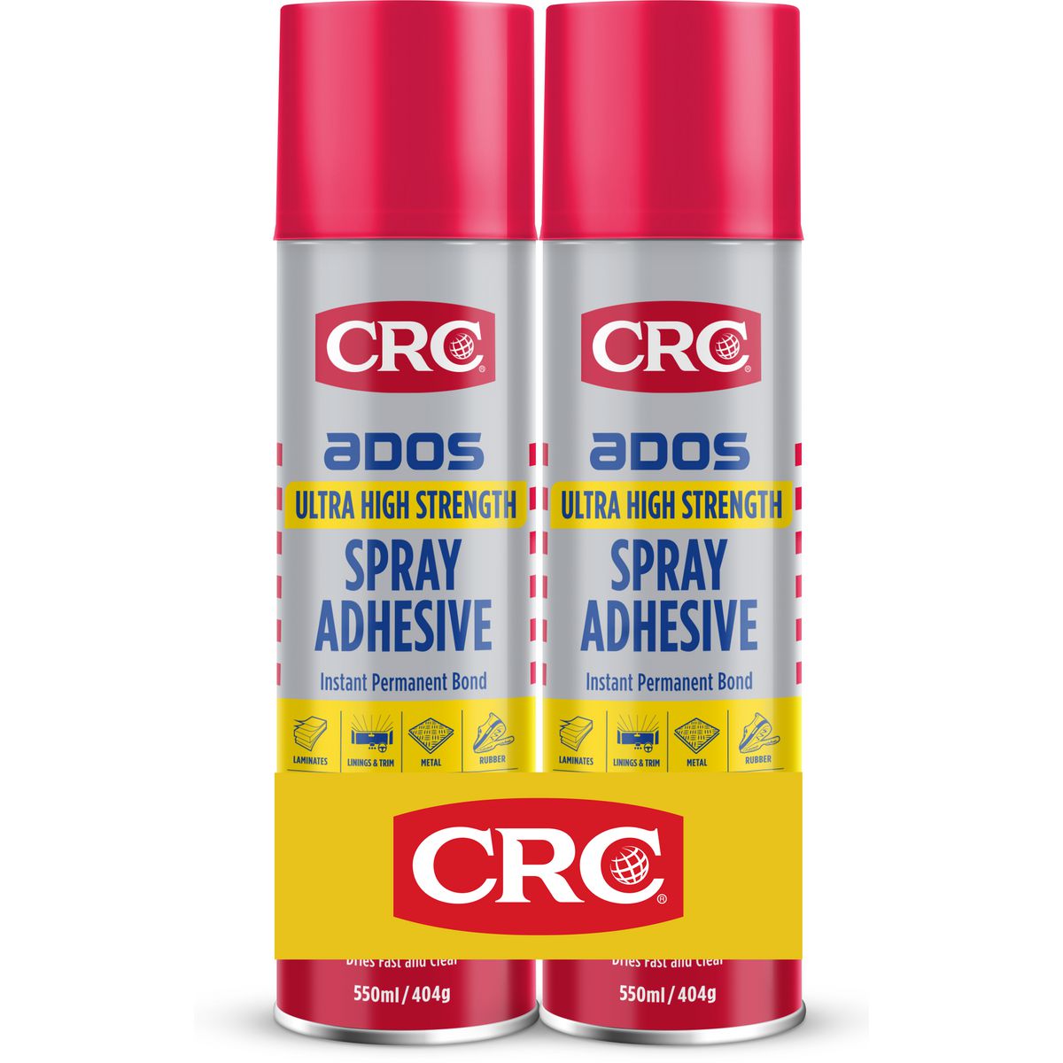 CRC ADOS Ultra High Strength Spray Adhesive Combo Pack 2X404g 1753207
