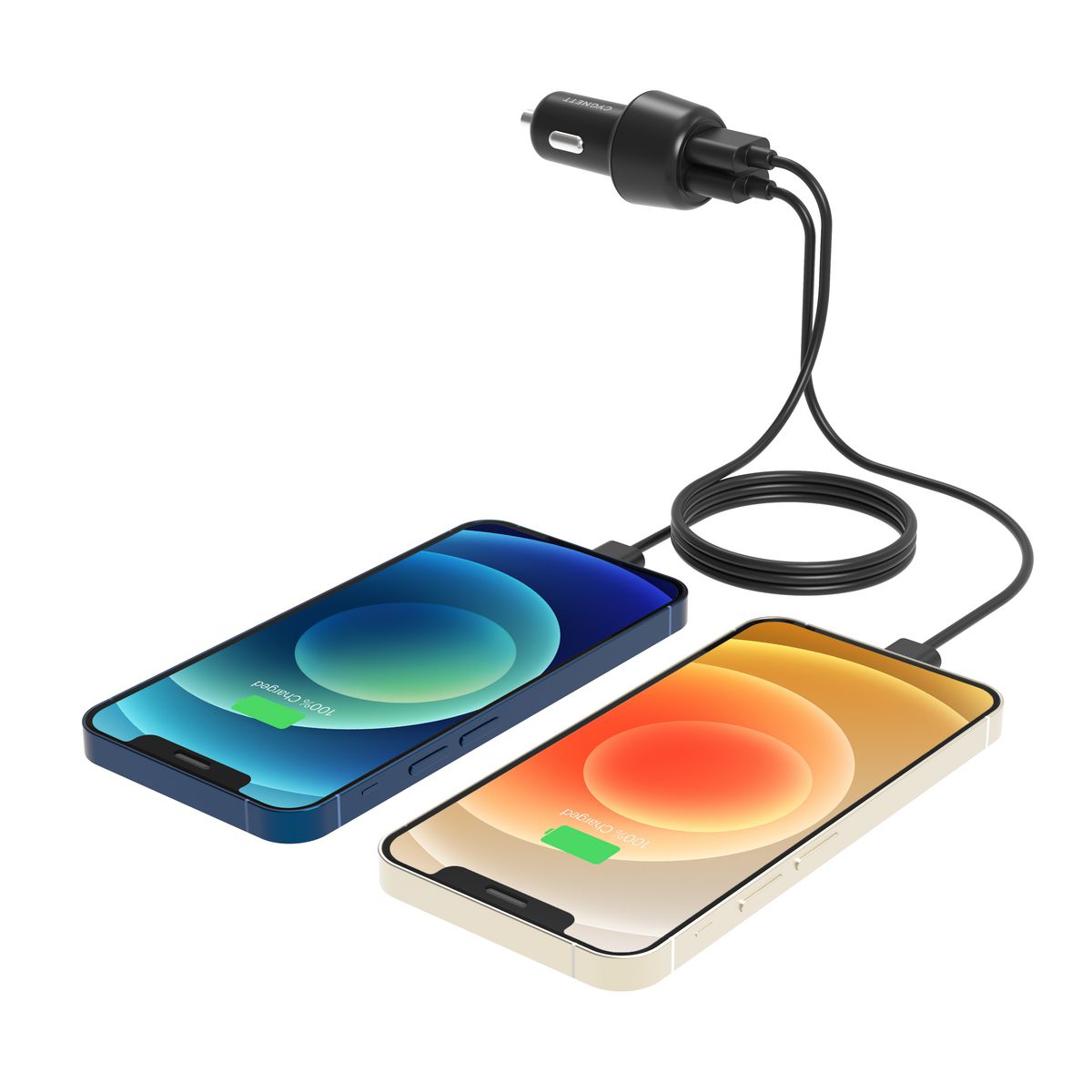 Cygnett Dual Port USB Car Charger 2x 12W (12W Total) CY3679CYCCH