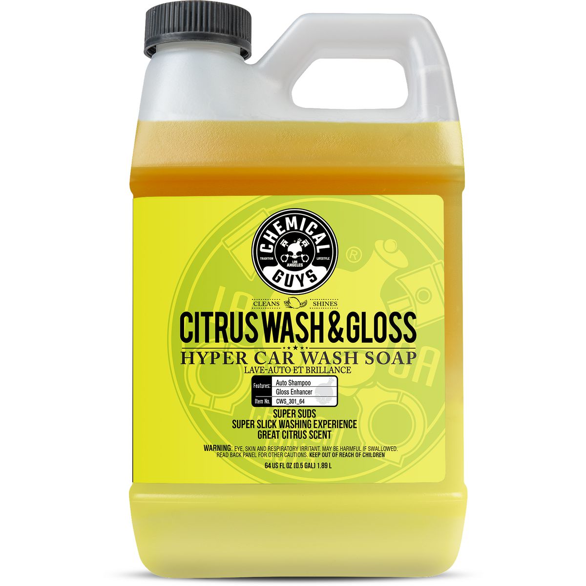 Chemical Guys Citrus Wash And Gloss Concentrated Car Wash CWS_301_64