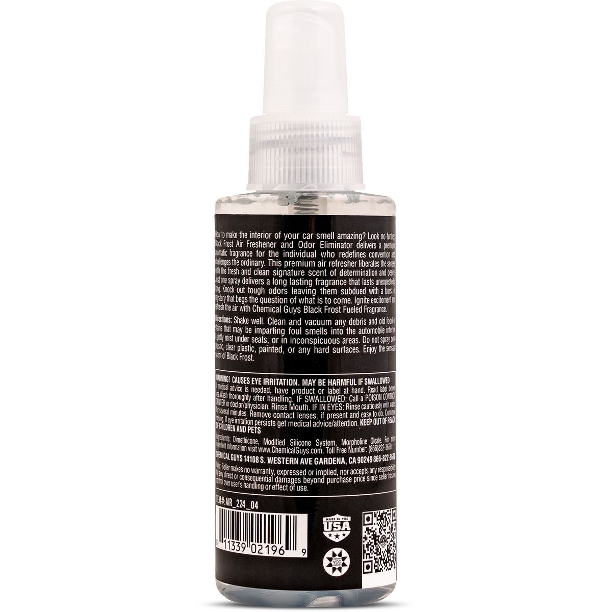 Chemical Guys Black Frost Air Freshener and Odour Eliminator 120ml AIR_224_04