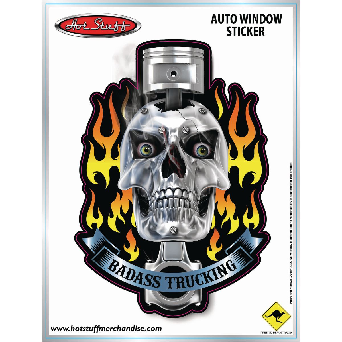 Hotstuff Hotstuff Auto Sticker - Bad Ass Trucking SH885
