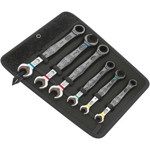 Wera Joker 6 Piece Ratcheting Combination / Double Open-Ended Wrench Set WER020022