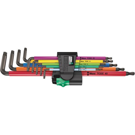 Wera Torx Multicolour L-Key Set Long 9 Piece WER024480