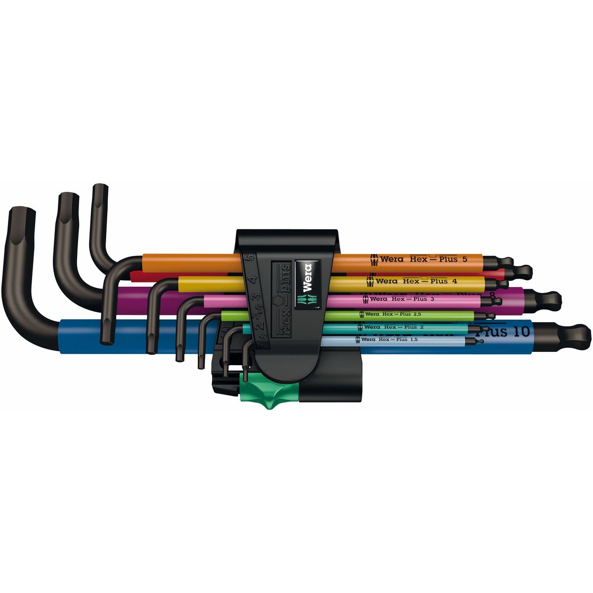 Wera Hex-Plus Multicolour L-Key Set Metric With Holding Function 9 Piece WER022210