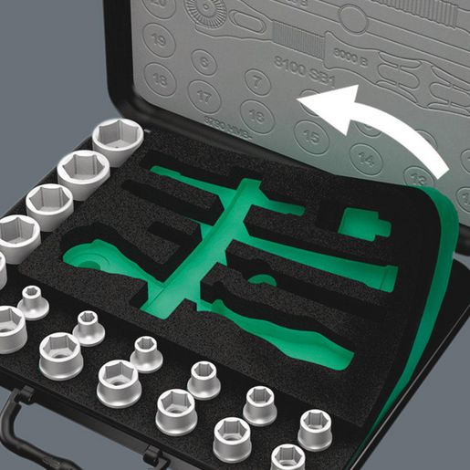 Wera 37 Piece Metric 1/2 Inch Bit & Socket Set WER003645