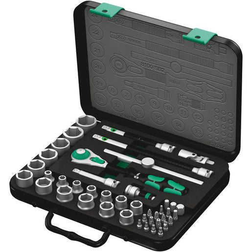 Wera 43 Piece Zyklop Ratchet, Socket And Bit Set 3/8In Drive WER003594