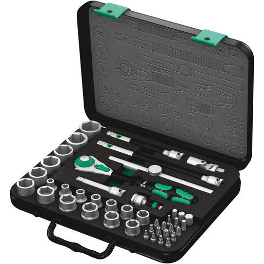 Wera 43 Piece Zyklop Ratchet, Socket And Bit Set 3/8In Drive WER003594