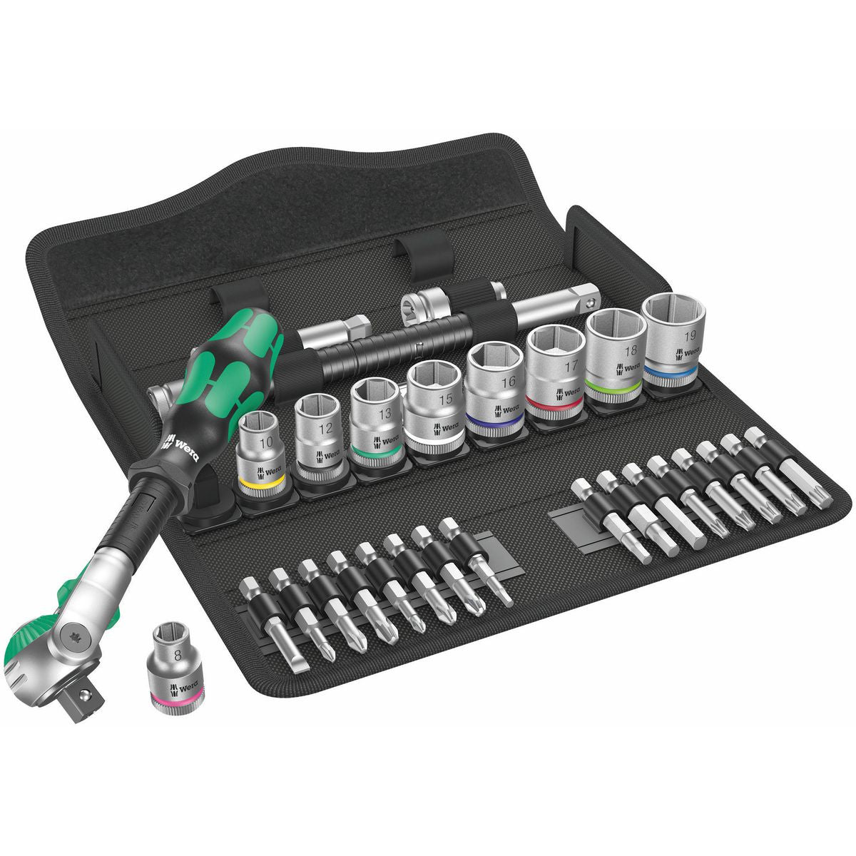 Wera 29 Piece Metric 3/8 Inch Bit & Socket Set WER004046