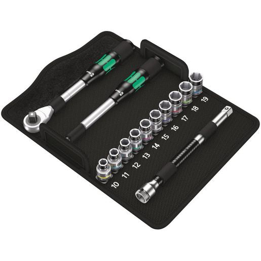Wera 13 Piece Metric 1/2 Inch Socket Set WER004090