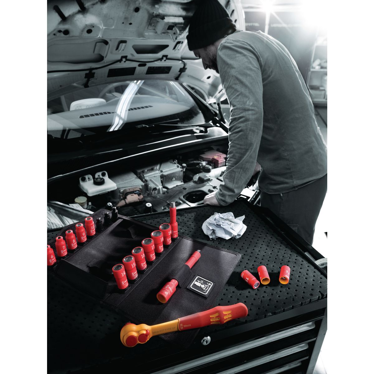 Wera Vde 3/8In Ratchet Set Metric 17 Piece WER004970