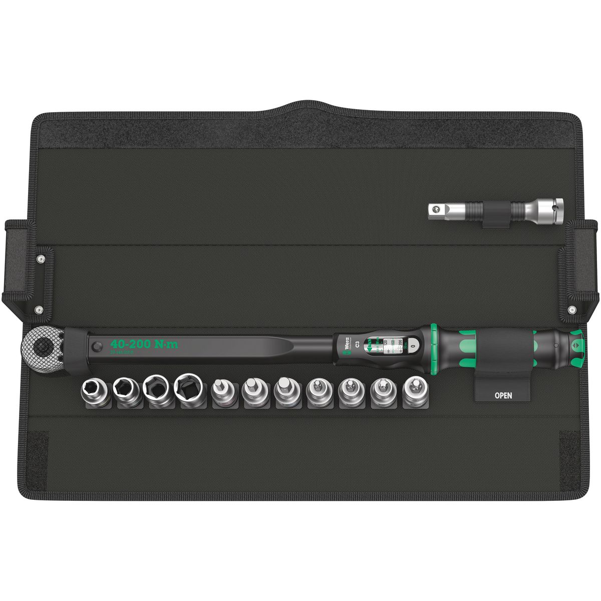 Wera Click-Torque Torque Wrench Set 13 Piece 40-200Nm 1/2In Drive WER075680