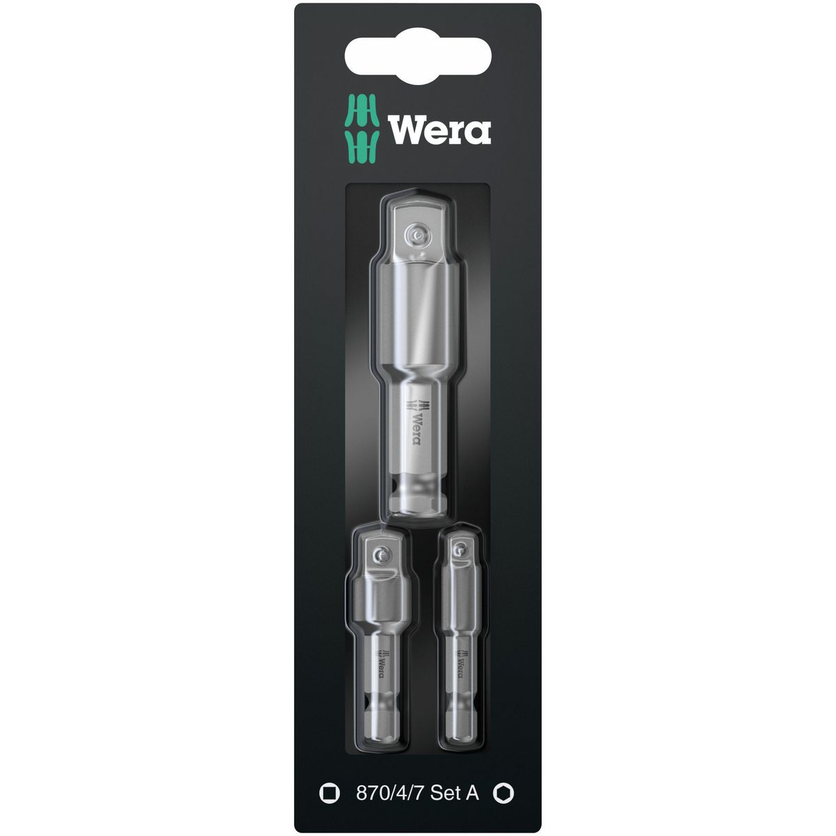 Wera 3 Piece Socket Adaptor Set WER073200