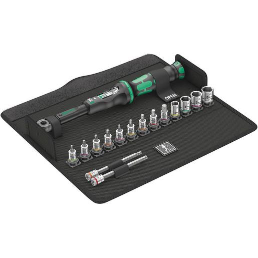 Wera 16 Piece Bicycle Torque Wrench Set 2.5-25Nm 1/4In Drive WER004180