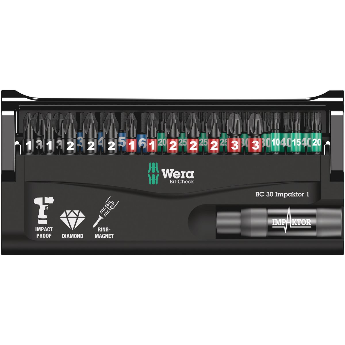Wera Bit-Check 30 Impaktor 1 Bit Set 30 Piece WER057690