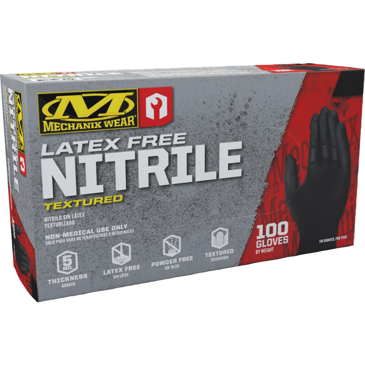 Mechanix Wear Nitrile Disposable Gloves Black XL 100pk
