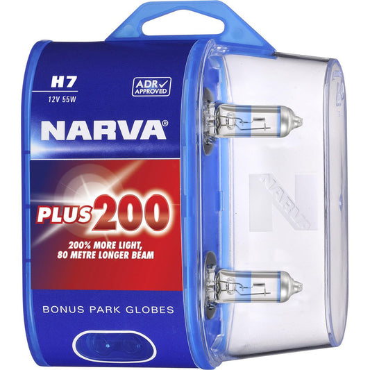 Narva Plus 200 Halogen Performance Globe H7 PX26D 12V 55W (2Pk) 48396BL2