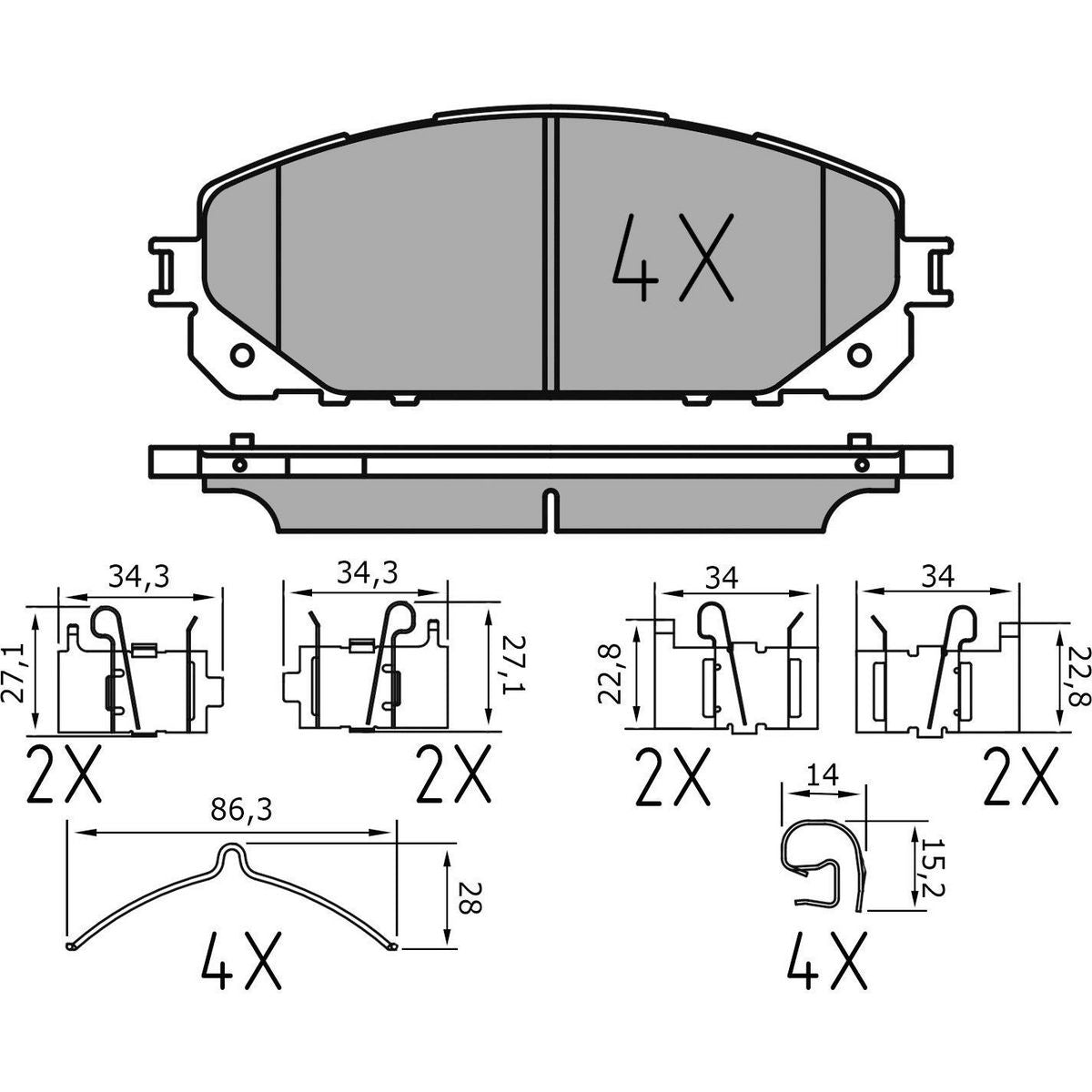 MEYLE Brake Pad Set 025 220 7018/PD