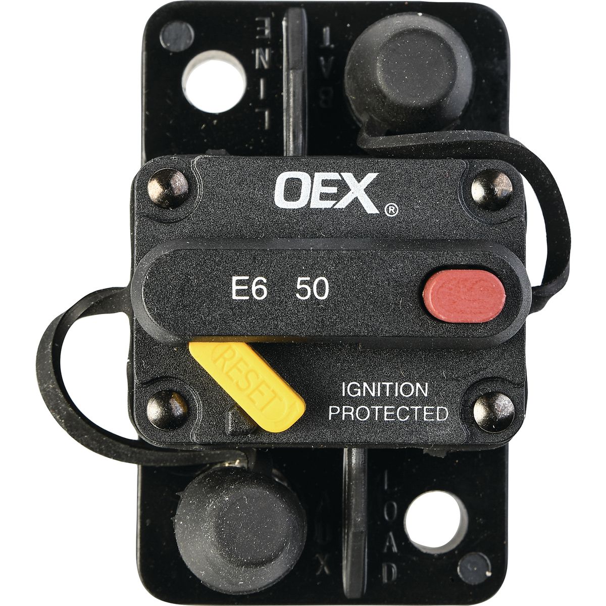 OEX 50A Mini Manual Reset Circuit Breaker, Type 3, Switchable - Single Pack ACX2085BL