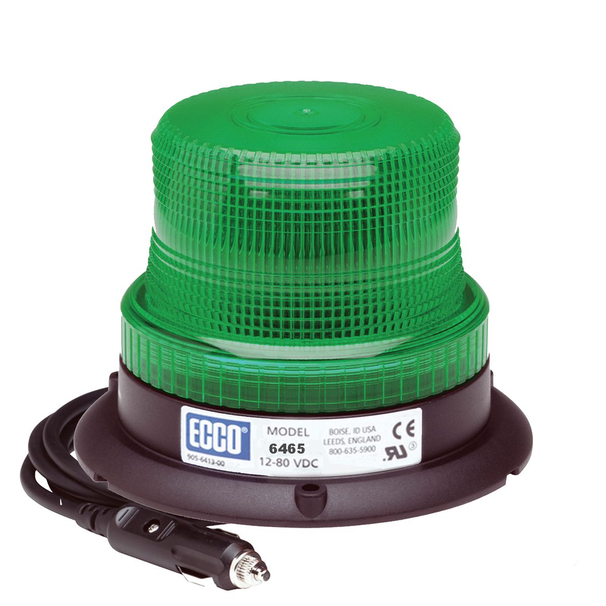 Ecco LED Strobe Green 12 To 80V Permanent Mount 6465G