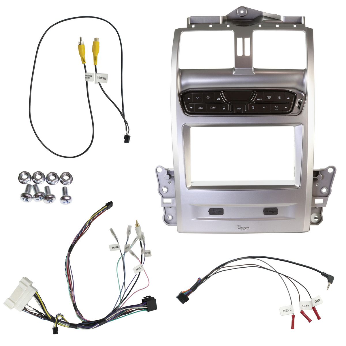 Aerpro Silver Double Din Facia Kit To Suit Ford FP9750SK