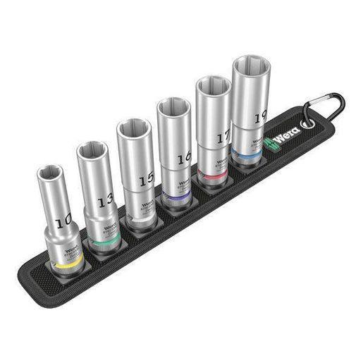 Wera 6 Piece Metric 1/2 Inch Deep Socket Set WER004565