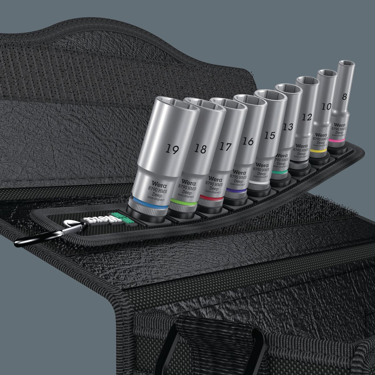Wera 9 Piece Metric 3/8 Inch Deep Socket Set WER004545