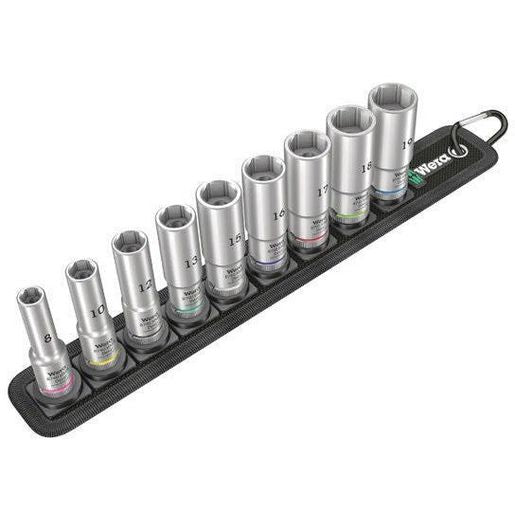 Wera 9 Piece Metric 3/8 Inch Deep Socket Set WER004545