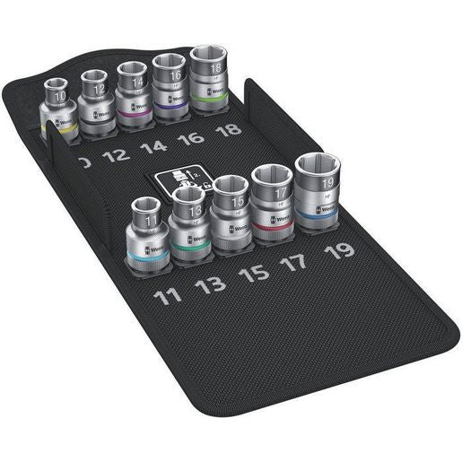 Wera 10 Piece Metric 1/2 Inch Socket Set WER004203