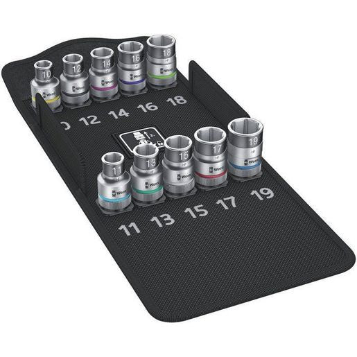 Wera 10 Piece Metric 1/2 Inch Socket Set WER004203