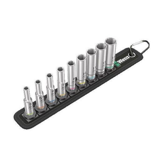Wera 9 Piece Metric 1/4 Inch Deep Socket Set WER004525