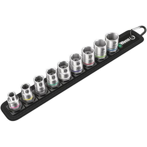 Wera 9 Piece Metric 3/8 Inch Socket Set WER003973