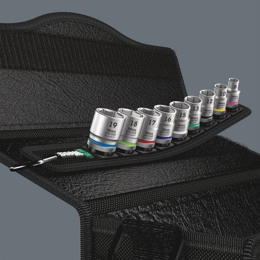 Wera 9 Piece Metric 3/8 Inch Socket Set WER003973