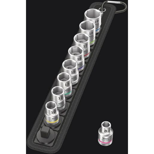 Wera 9 Piece Metric 3/8 Inch Socket Set WER003973