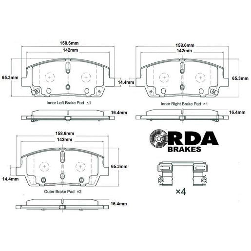 RDA Phantom Ceramic Pads RDC2473