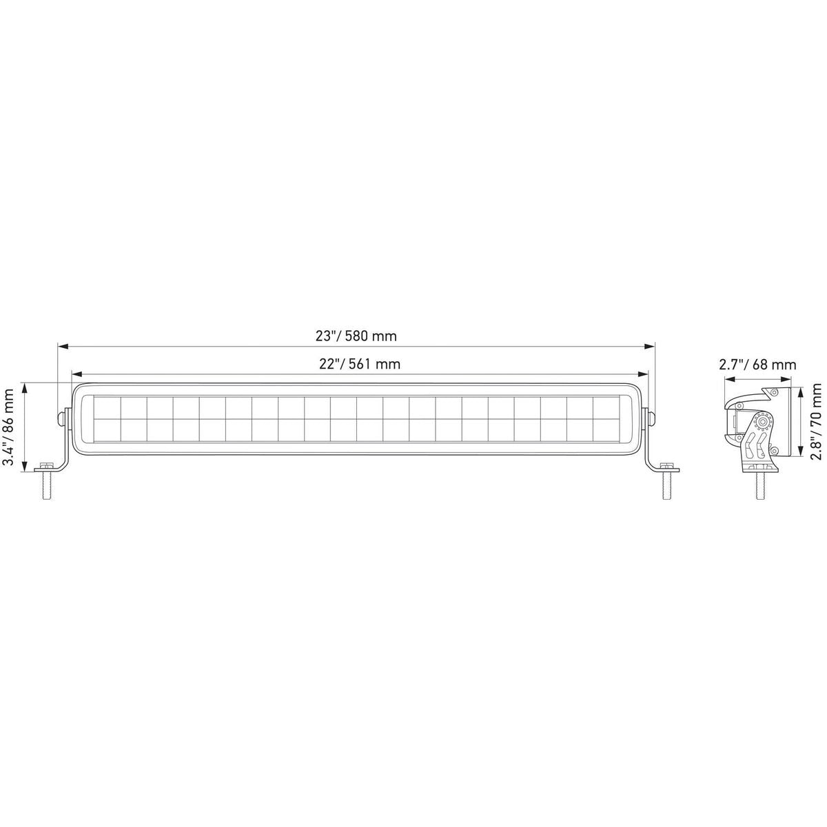 Hella Black Magic 40 LED 21.5 Inch Dual Row Light Bar 1FJ358176401