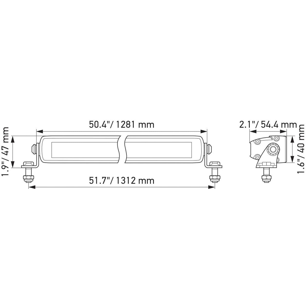 Hella Black Magic 54 LED 50 Inch Light Bar 1FJ358176331