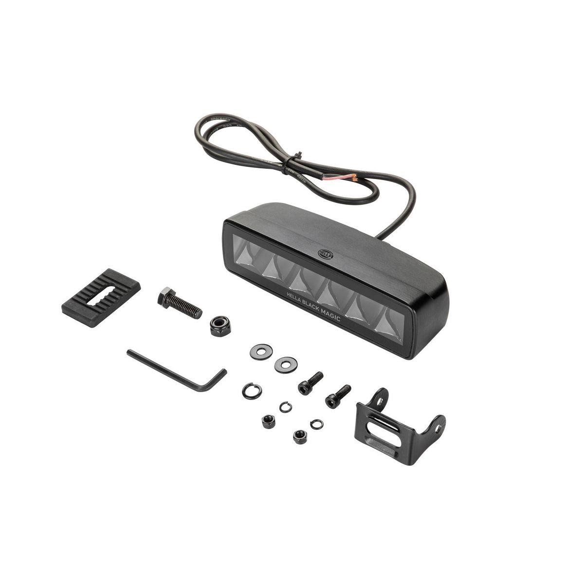 Hella Black Magic 6 LED 6.2 Inch Spot Beam Light Bar 1FB358176211