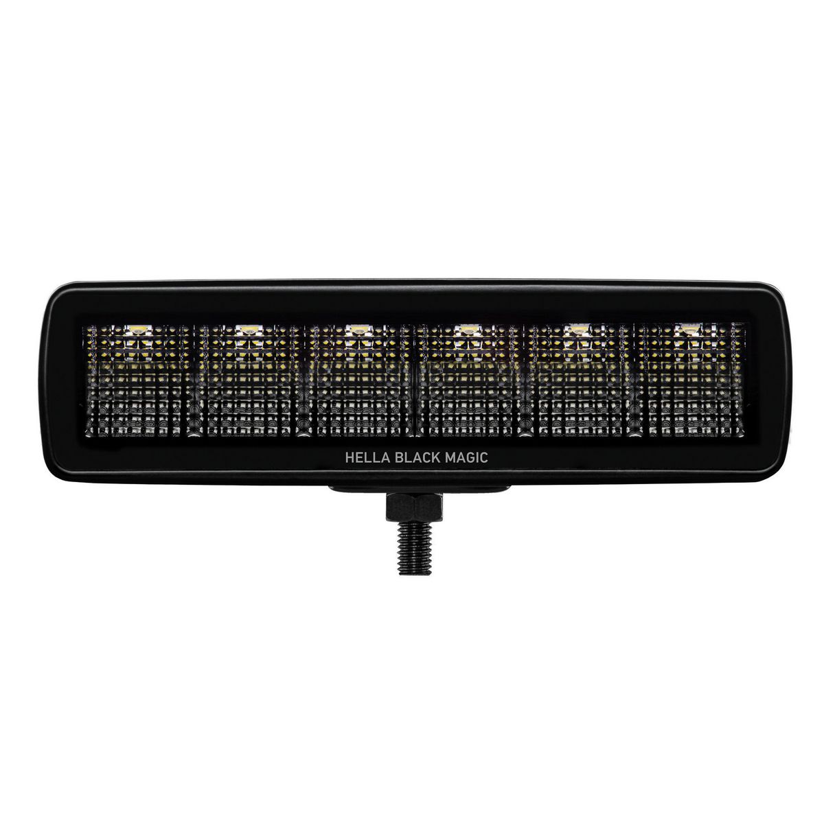 Hella Black Magic 6 LED 6.2 Inch Flood Beam Light Bar 1FB358176201