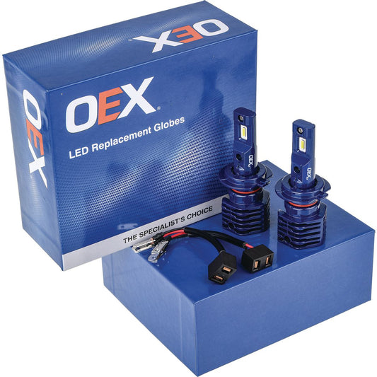 OEX 12/24V LED Headlight Upgrade Globes V2 - H7 3600Lm 6000K (Pair) GLX08H7V2
